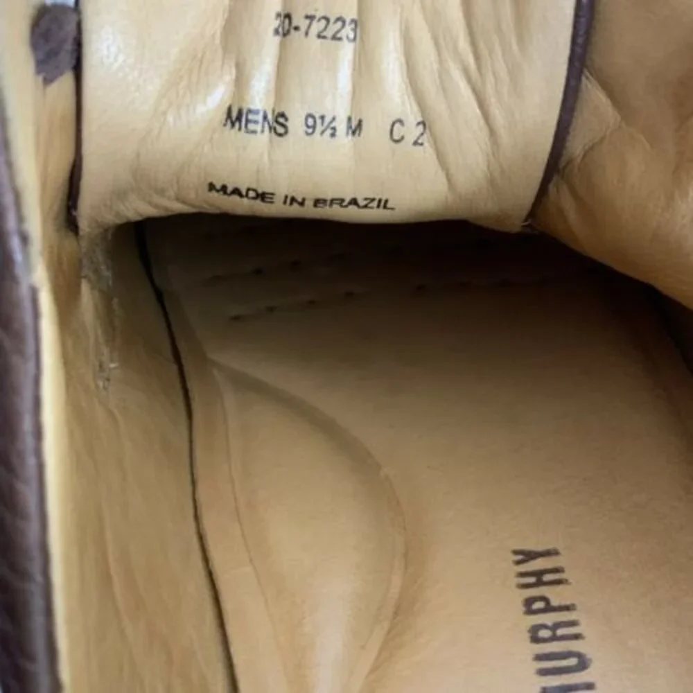 Johnston & Murphy brown sheepskin